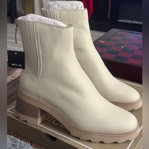 Dolce Vita Cream Heeled Boots for Women
